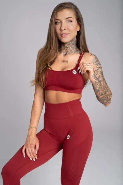GYM GLAMOUR • Gym Glamour Fitness Bra Seamless Bordo • NebShop