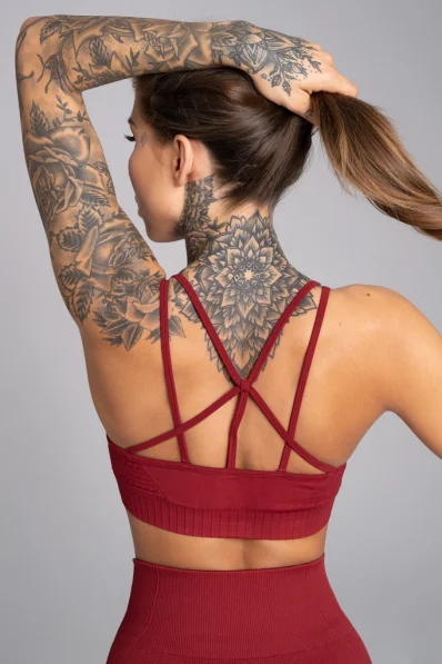 GYM GLAMOUR • Gym Glamour Fitness Bra Seamless Bordo • NebShop 2
