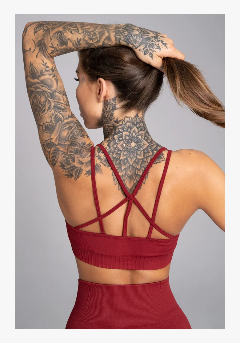 GYM GLAMOUR • Gym Glamour Fitness Bra Seamless Bordo • NebShop