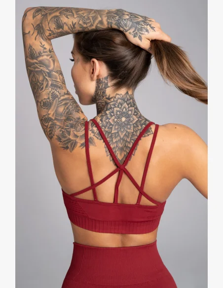 GYM GLAMOUR • Gym Glamour Fitness Bra Seamless Bordo • NebShop