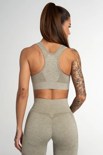 GYM GLAMOUR • Gym Glamour Fitness bra Fusion Khaki • NebShop 2