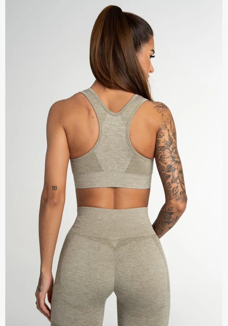 GYM GLAMOUR • Gym Glamour Fitness bra Fusion Khaki • NebShop