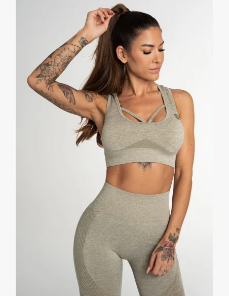 GYM GLAMOUR • Gym Glamour Fitness bra Fusion Khaki • NebShop
