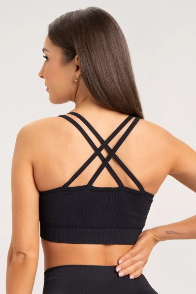 Gym Glamour Push Up Bra 2.0 Black • NebShop 2