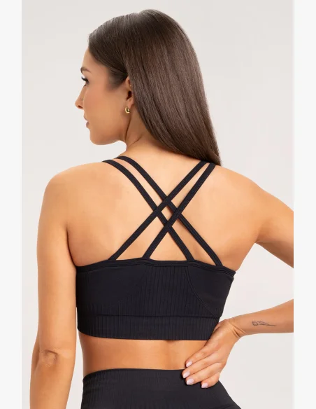 Gym Glamour Push Up Bra 2.0 Black • NebShop