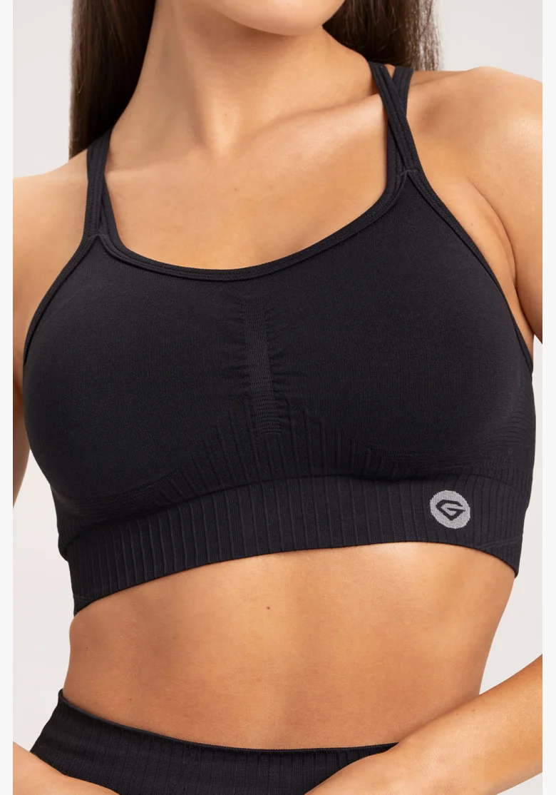 Gym Glamour Push Up Bra 2.0 Black • NebShop