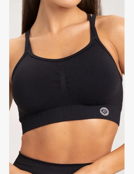 Gym Glamour Push Up Bra 2.0 Black • NebShop