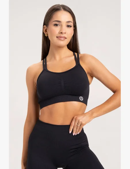 Gym Glamour Push Up Bra 2.0 Black • NebShop