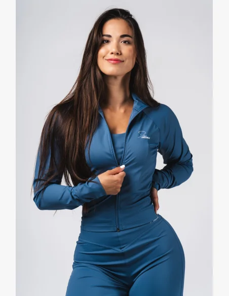NEBBIA Deni x NEBBIA Fitness zip-up tracktop blue