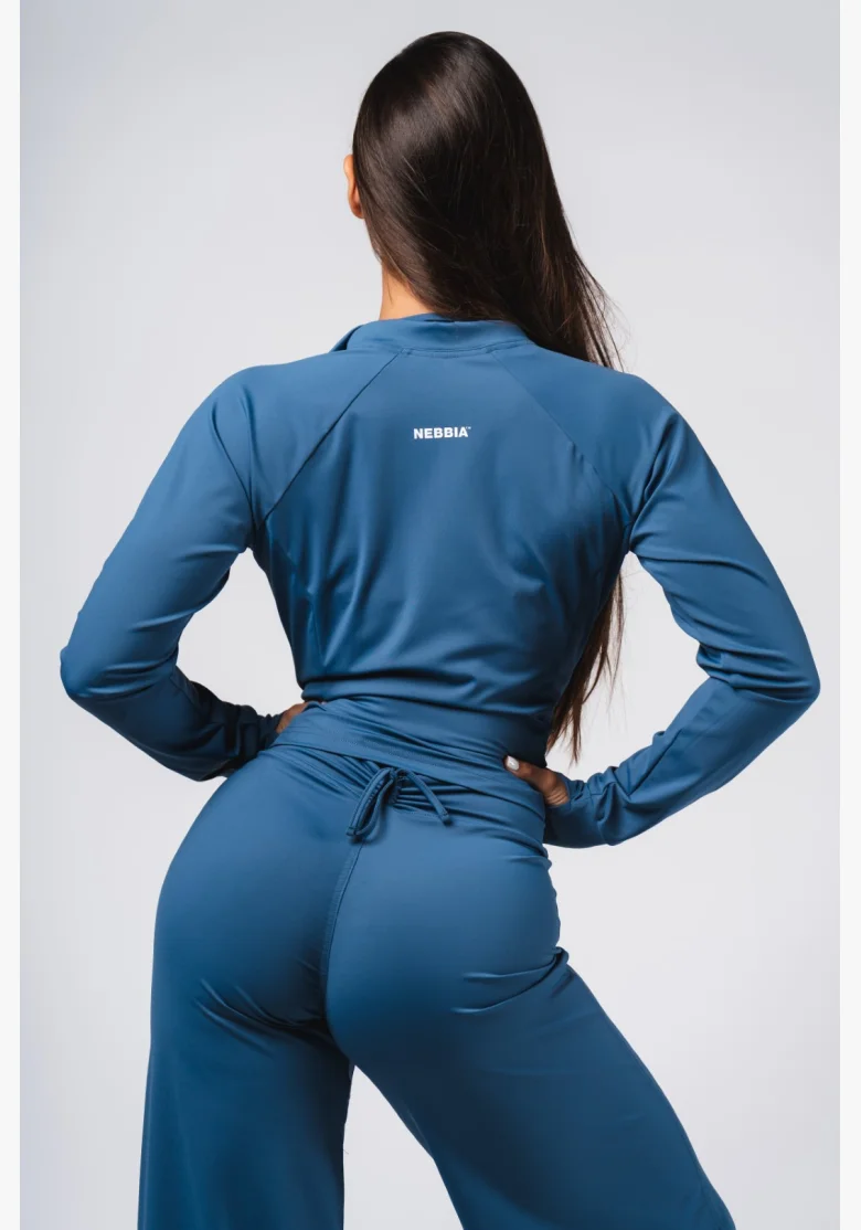 NEBBIA Deni x NEBBIA Fitness zip-up tracktop blue