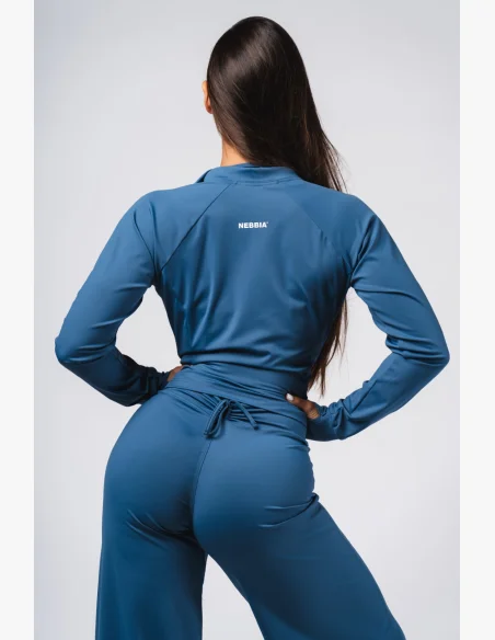 NEBBIA Deni x NEBBIA Fitness zip-up tracktop blue