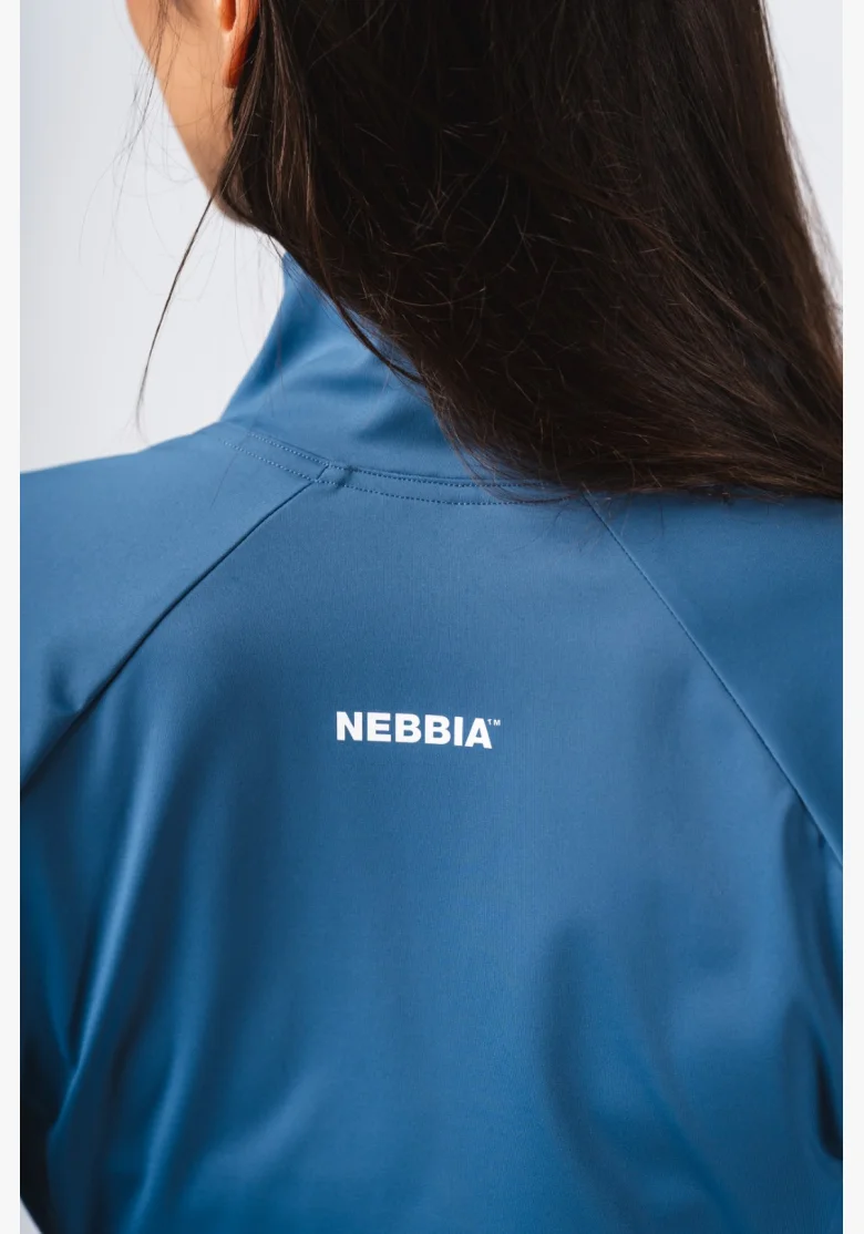NEBBIA Deni x NEBBIA Fitness zip-up tracktop blue