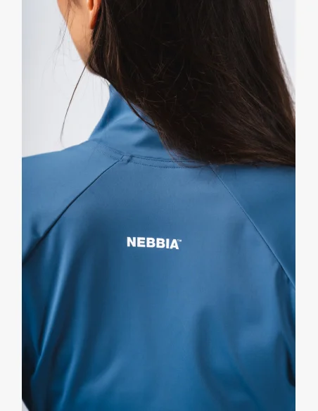 NEBBIA Deni x NEBBIA Fitness zip-up tracktop blue