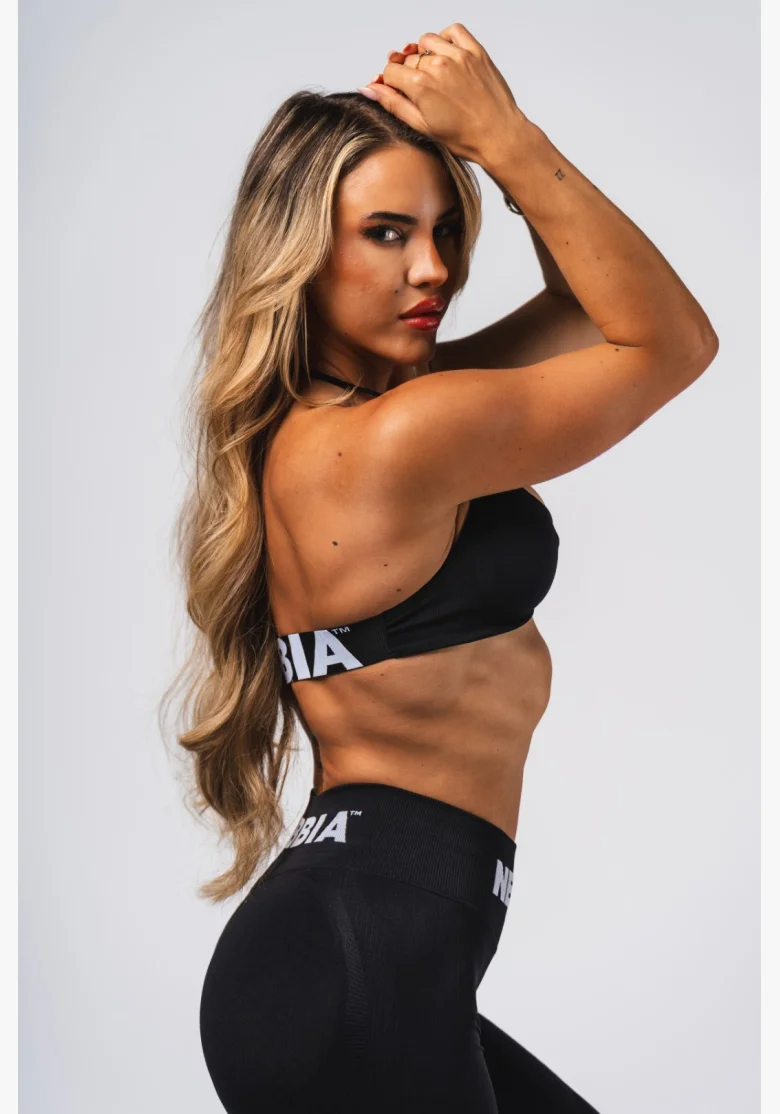 NEBBIA Seamless Lift-Up Bra Flow Black