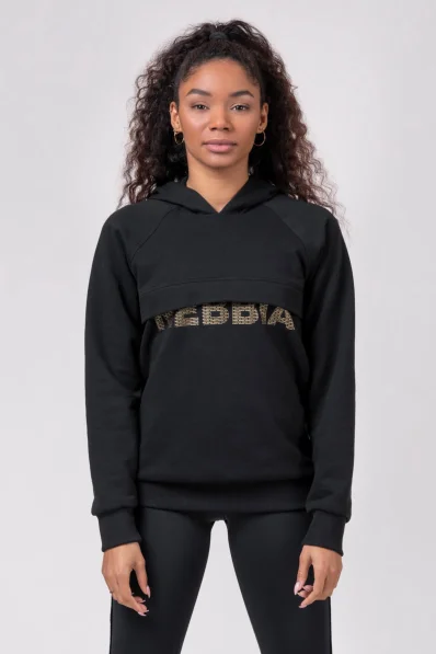 NEBBIA • Long hoodie “INTENSE FOCUS” • NEBBIAshop.cz