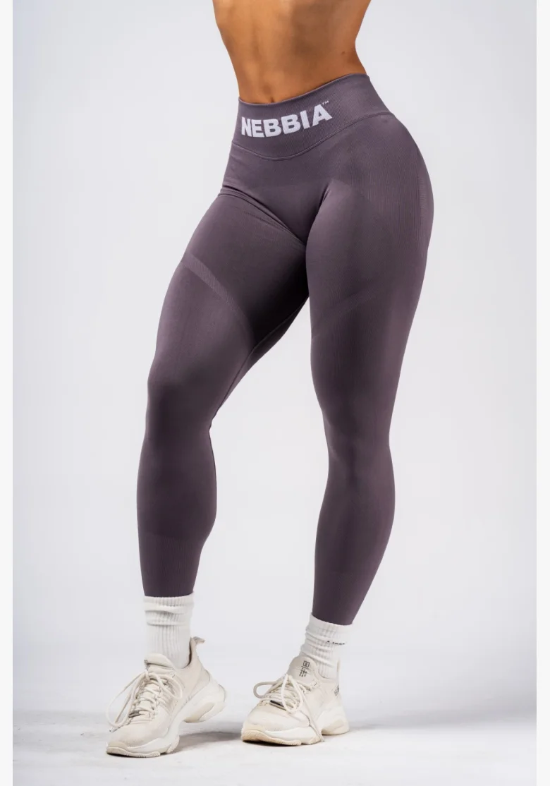 NEBBIA Seamless extra push-up high-waist leggings Flow Seamless gray