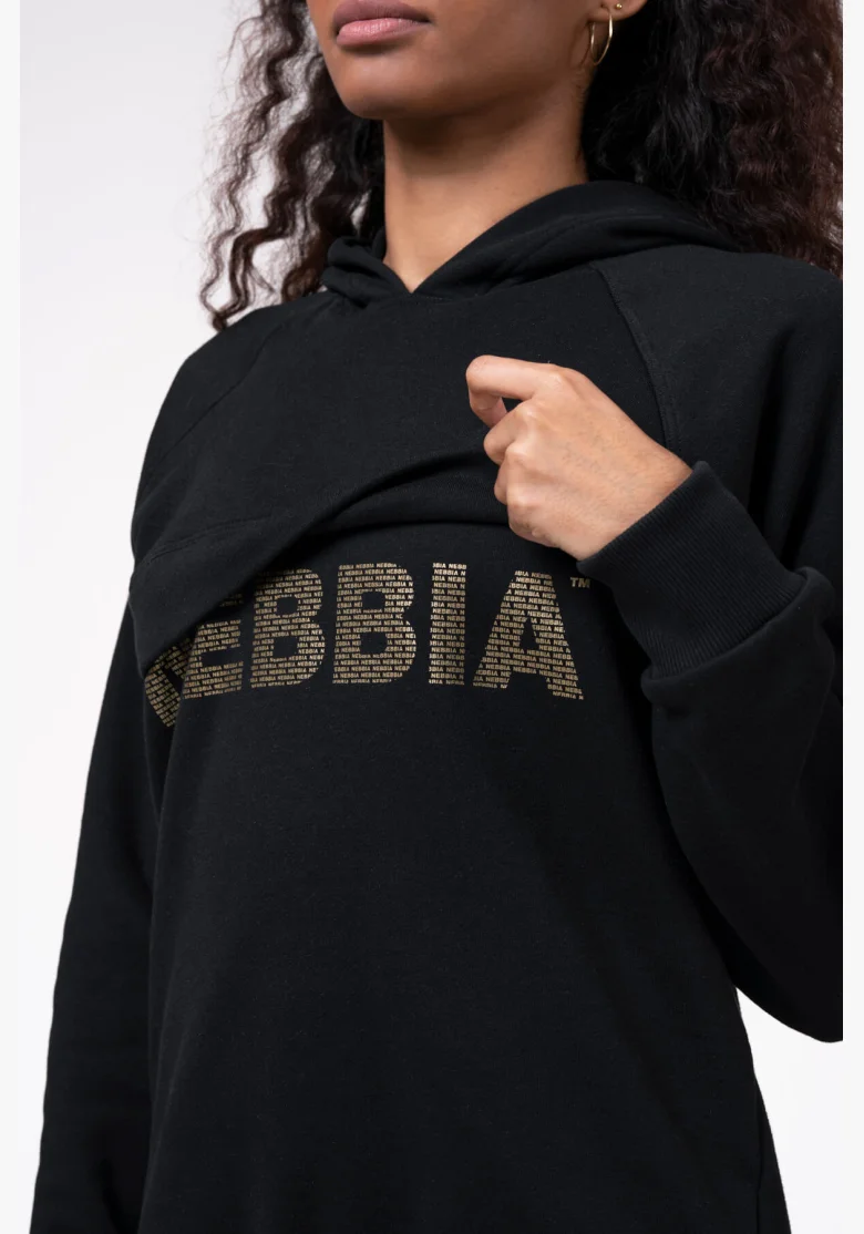 NEBBIA • Long hoodie “INTENSE FOCUS” • NEBBIAshop.cz