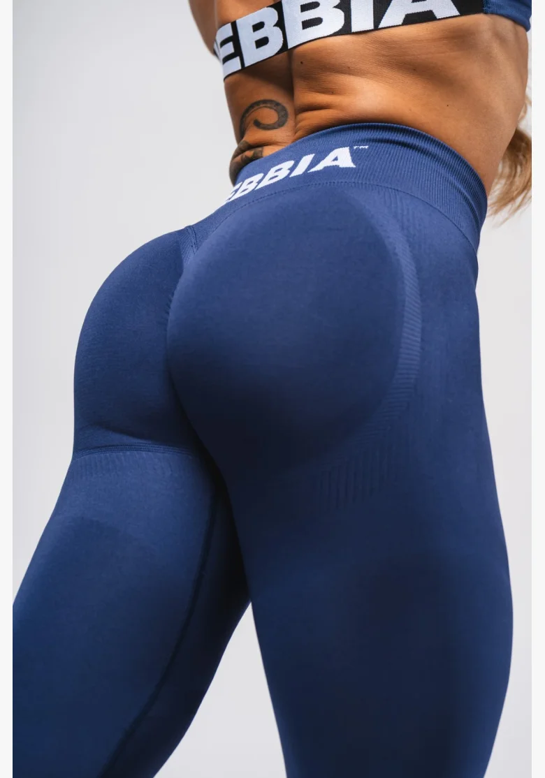 NEBBIA Seamless extra push-up leggings with high waist Flow Seamless blue
