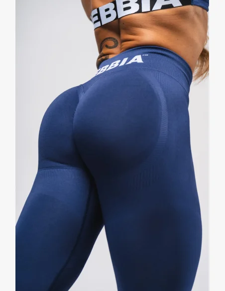 NEBBIA Seamless extra push-up leggings with high waist Flow Seamless blue