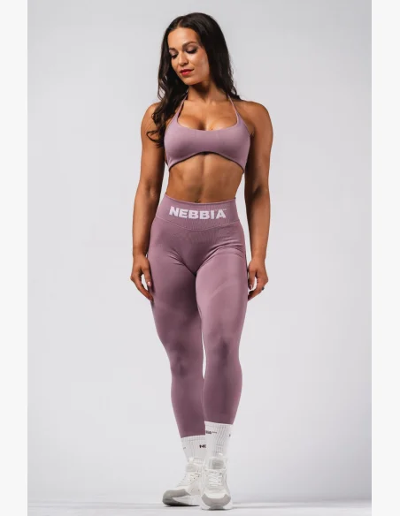 NEBBIA Seamless extra push-up leggings with high waist Flow Seamless pink