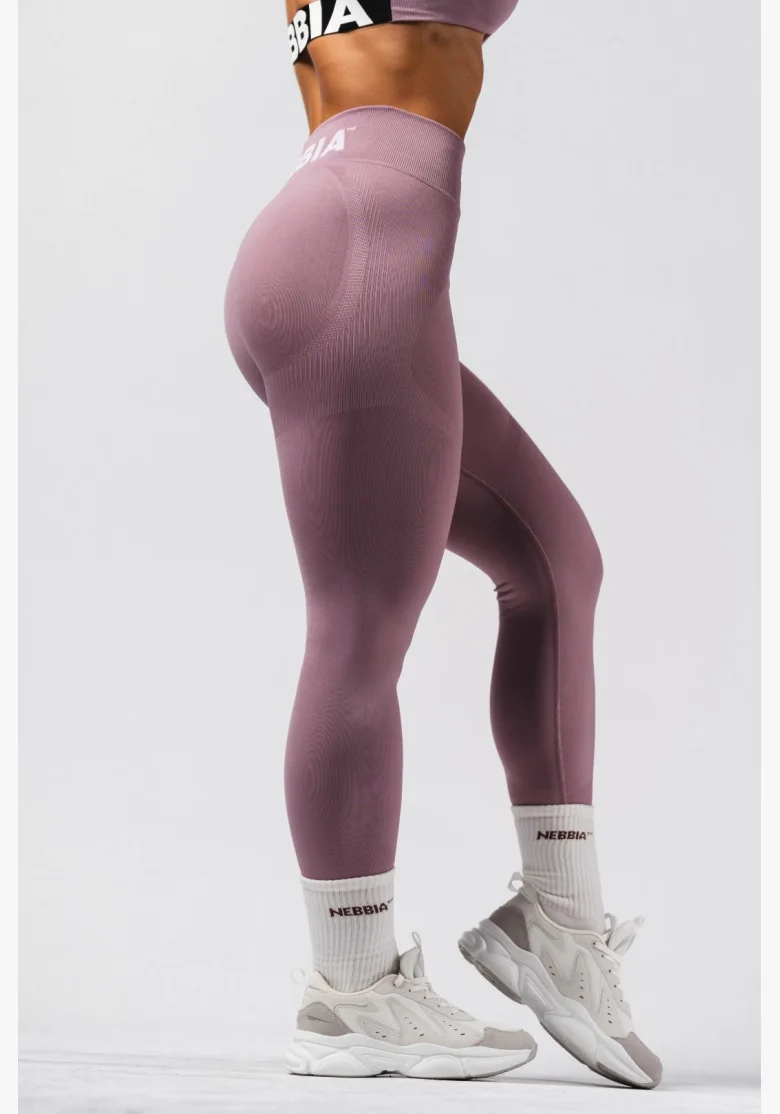 NEBBIA Seamless extra push-up leggings with high waist Flow Seamless pink