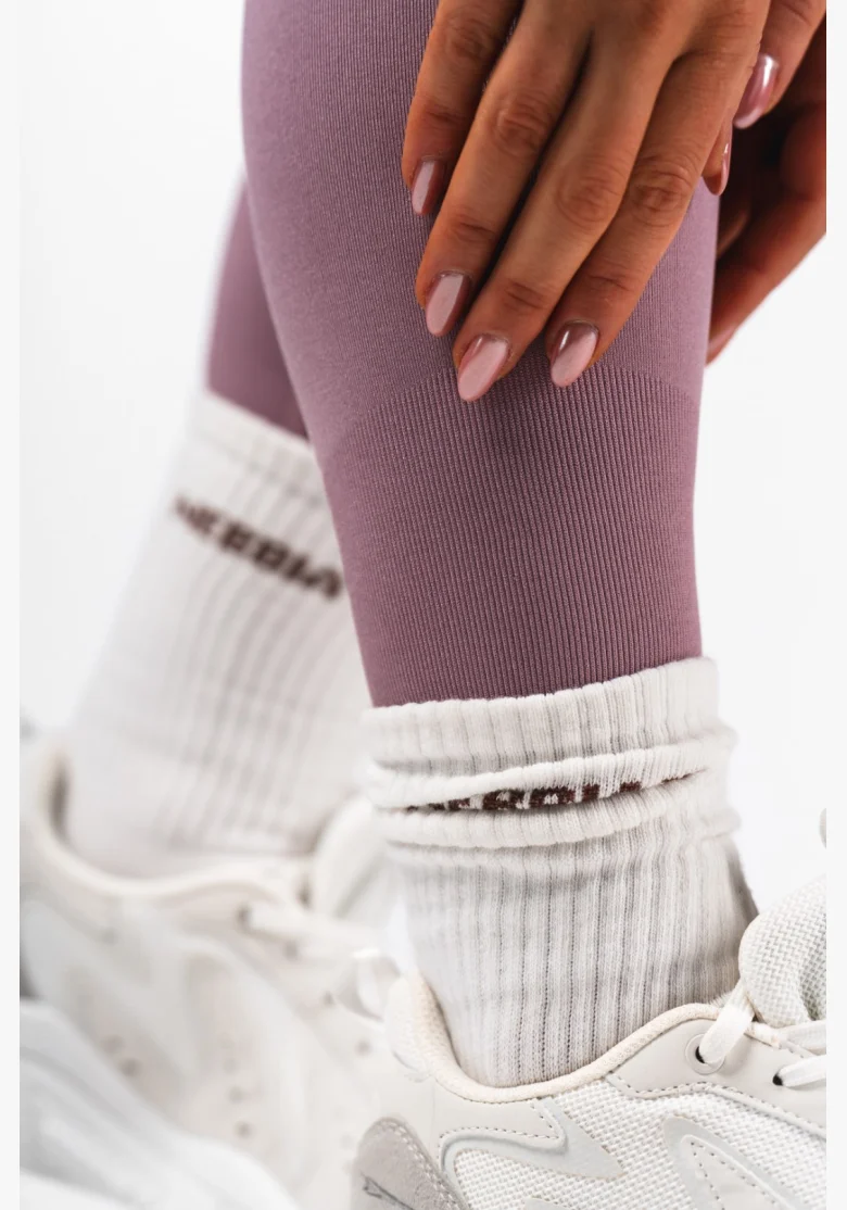 NEBBIA Seamless extra push-up leggings with high waist Flow Seamless pink