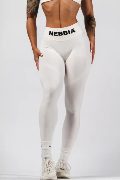 NEBBIA Seamless extra push-up leggings with high waistband Flow Seamless cream 2