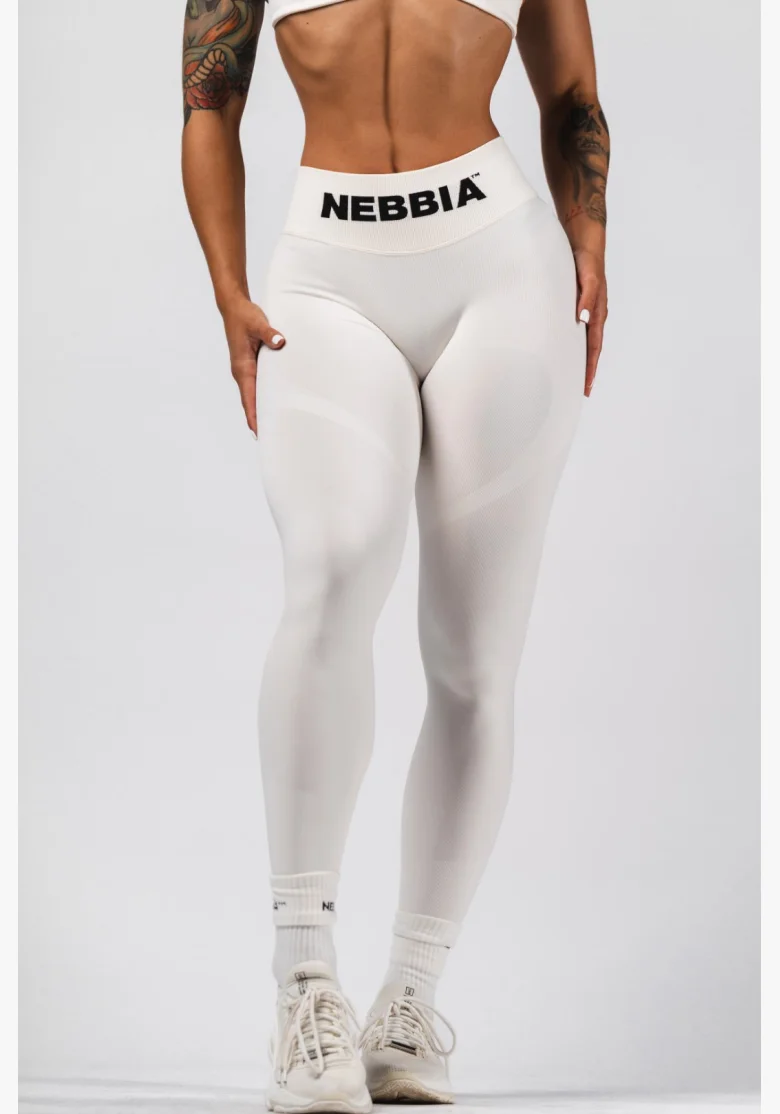 NEBBIA Seamless extra push-up leggings with high waistband Flow Seamless cream
