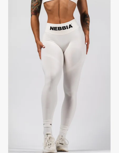 NEBBIA Seamless extra push-up leggings with high waistband Flow Seamless cream