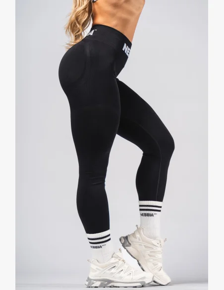 NEBBIA Seamless extra push-up leggings with high waist Flow Seamless black