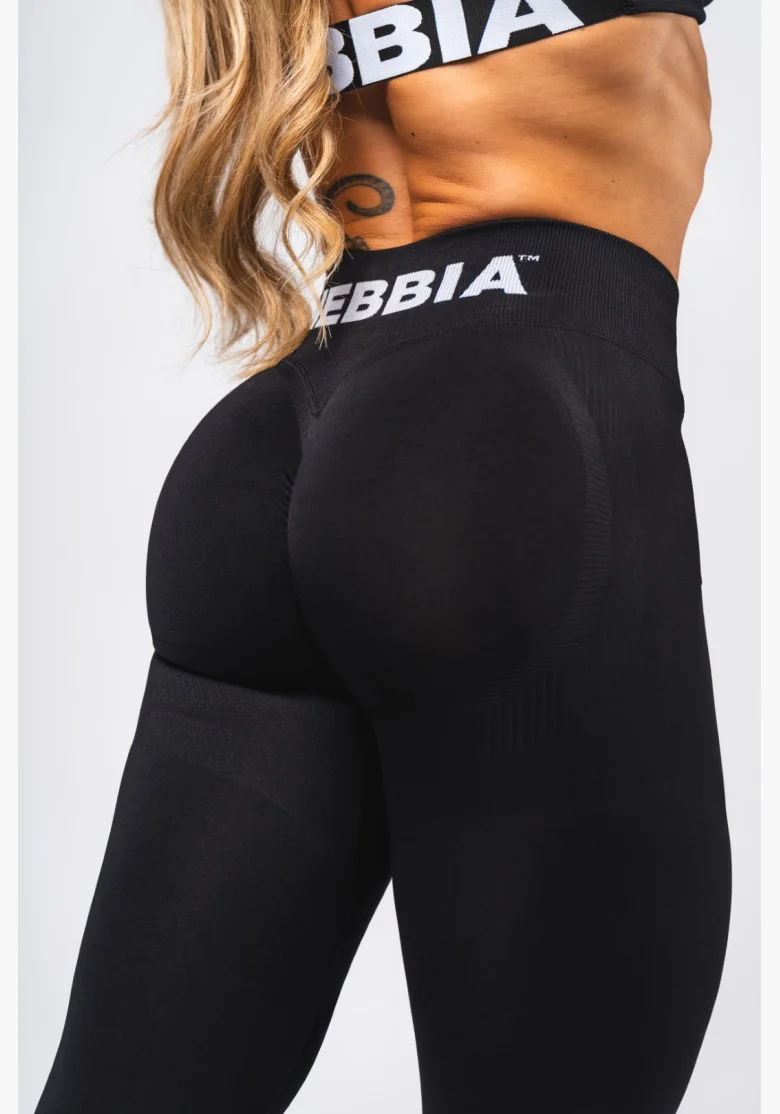 NEBBIA Seamless extra push-up leggings with high waist Flow Seamless black