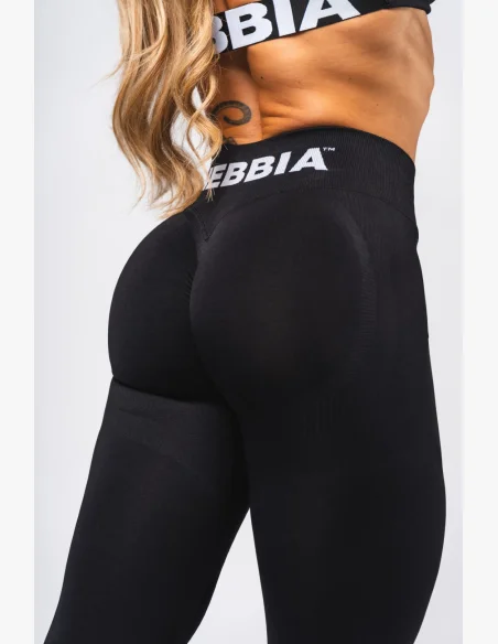 NEBBIA Seamless extra push-up leggings with high waist Flow Seamless black