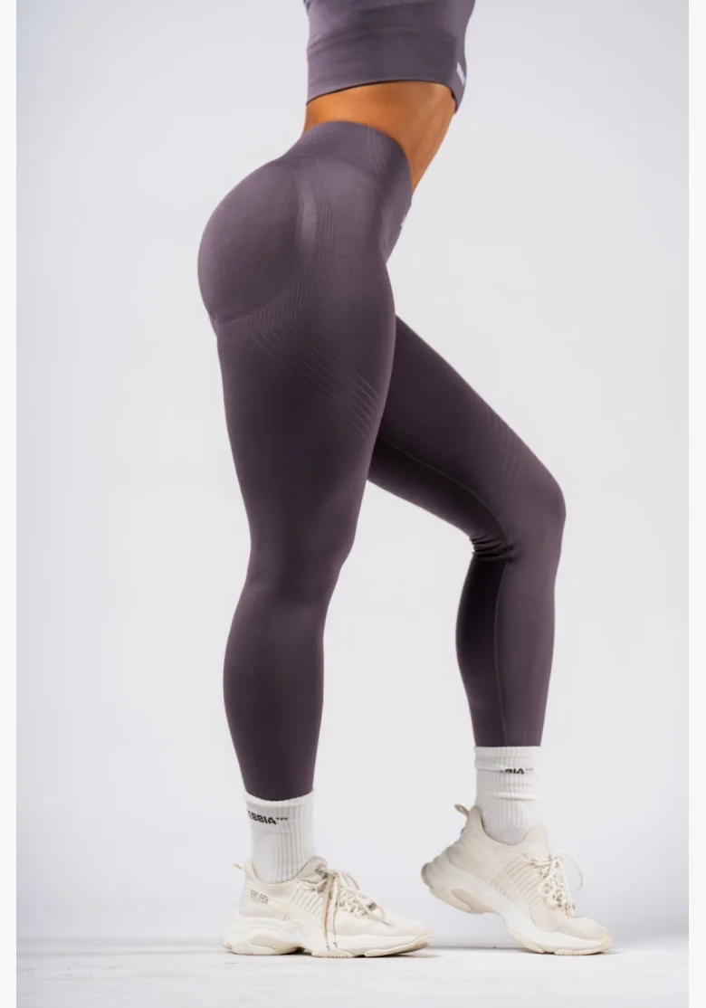 NEBBIA Shaping Seamless Maximum Push-Up Leggings FLOW SEAMLESS Gray
