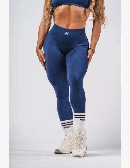 NEBBIA Shaping Seamless Maximum Push-Up Leggings FLOW SEAMLESS Blue