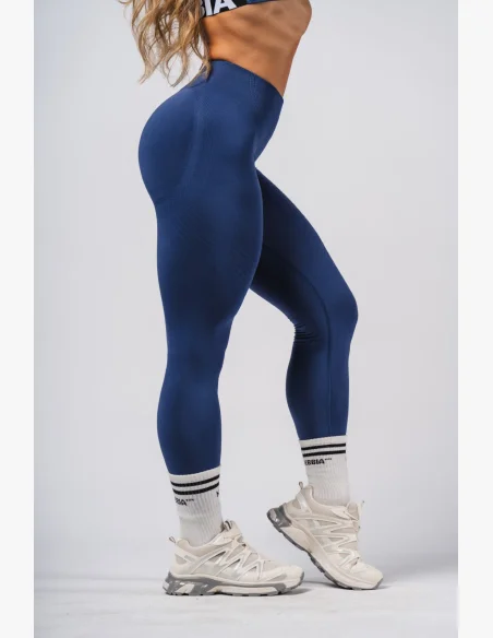 NEBBIA Shaping Seamless Maximum Push-Up Leggings FLOW SEAMLESS Blue