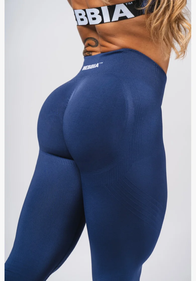 NEBBIA Shaping Seamless Maximum Push-Up Leggings FLOW SEAMLESS Blue