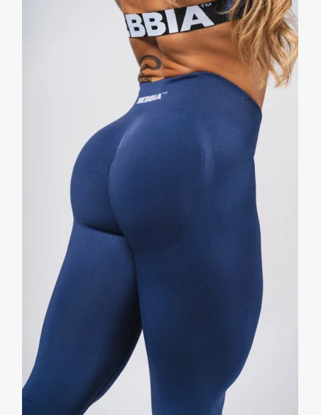 NEBBIA Shaping Seamless Maximum Push-Up Leggings FLOW SEAMLESS Blue