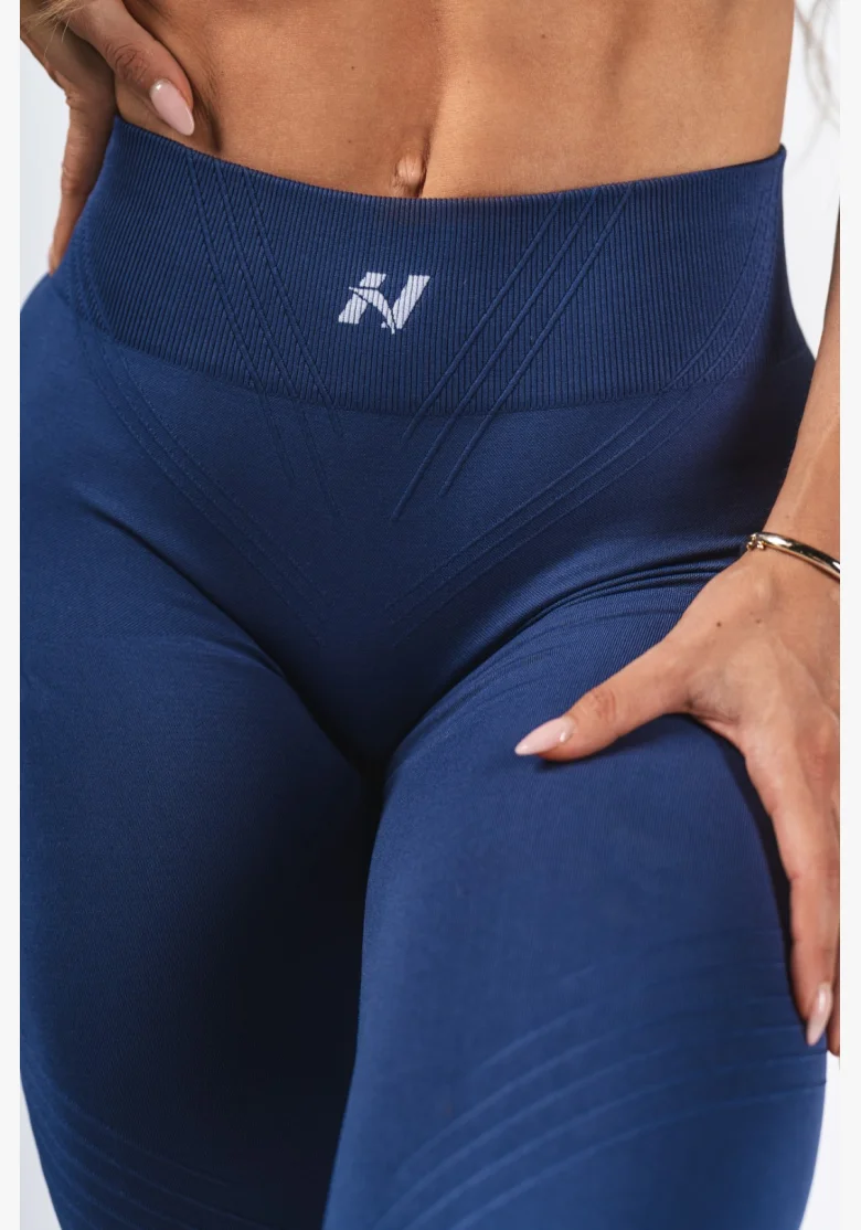 NEBBIA Shaping Seamless Maximum Push-Up Leggings FLOW SEAMLESS Blue