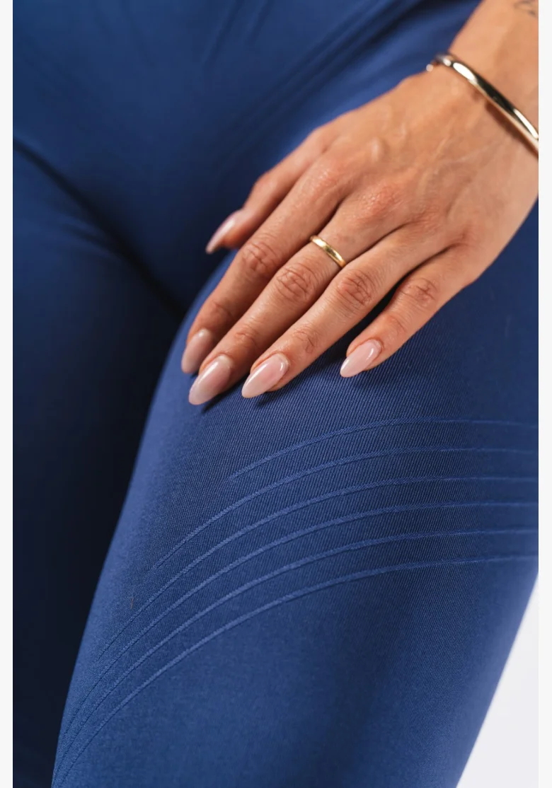 NEBBIA Shaping Seamless Maximum Push-Up Leggings FLOW SEAMLESS Blue