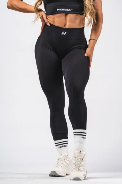 NEBBIA Shaping Seamless Maximum Push-Up Leggings FLOW SEAMLESS Black 2