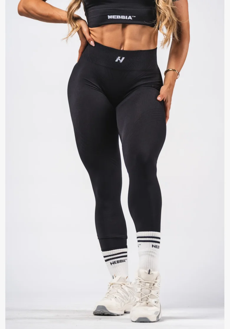 NEBBIA Shaping Seamless Maximum Push-Up Leggings FLOW SEAMLESS Black
