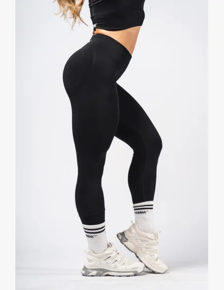 NEBBIA Shaping Seamless Maximum Push-Up Leggings FLOW SEAMLESS Black