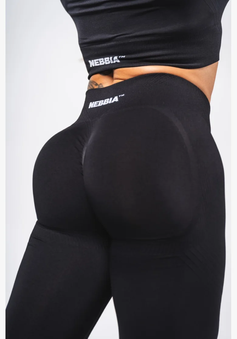 NEBBIA Shaping Seamless Maximum Push-Up Leggings FLOW SEAMLESS Black