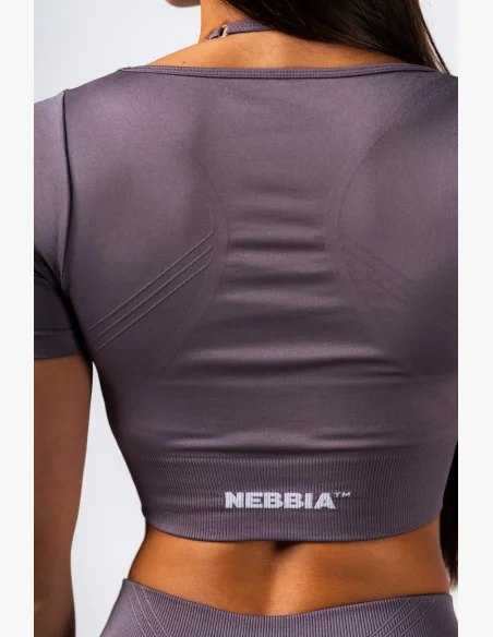 NEBBIA Shaping Seamless Crop Top FLOW SEAMLESS gray