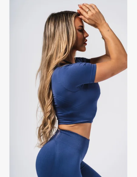 NEBBIA Shaping Seamless Crop Top FLOW SEAMLESS blue