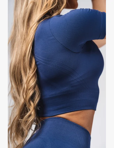NEBBIA Shaping Seamless Crop Top FLOW SEAMLESS blue