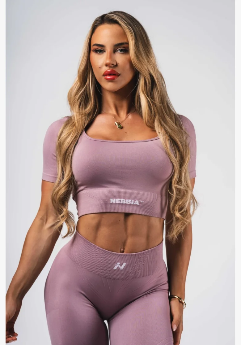 NEBBIA Shaping Seamless Crop Top FLOW SEAMLESS pink