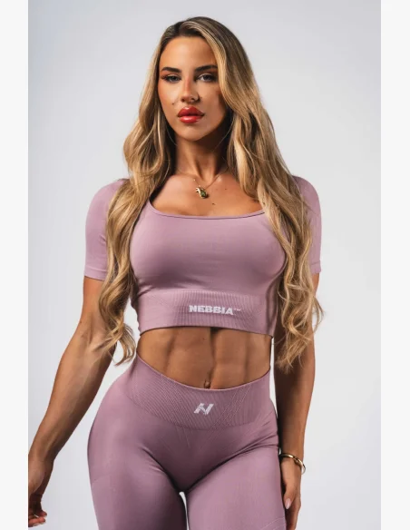 NEBBIA Shaping Seamless Crop Top FLOW SEAMLESS pink