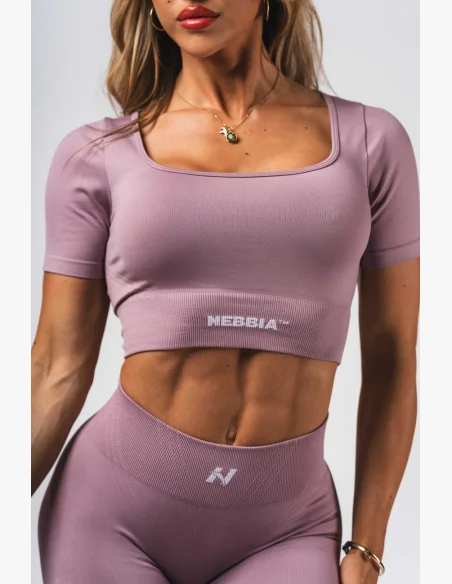 NEBBIA Shaping Seamless Crop Top FLOW SEAMLESS pink