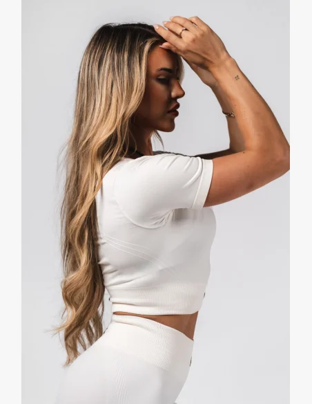 NEBBIA Shaping Seamless Crop Top FLOW SEAMLESS cream
